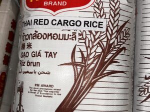 Thai Red Cargo Rice  25 kg - Kaset Brand